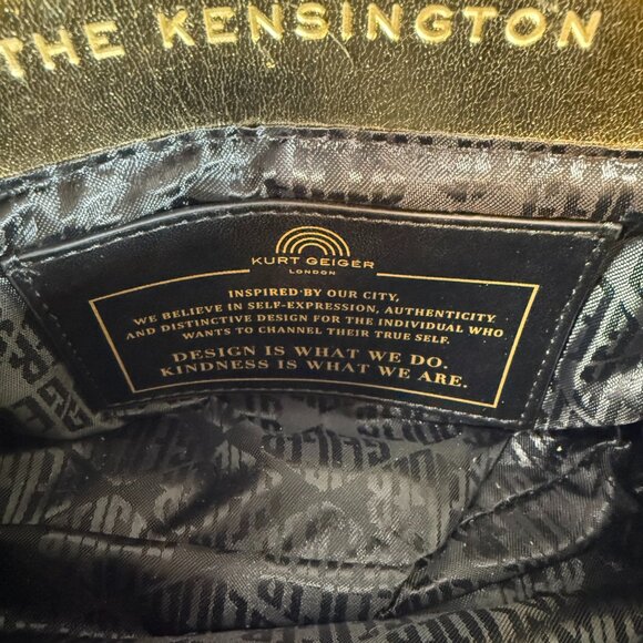 Kurt Geiger Kensington Medium Silver and Gold Star Leather Crossbody - New - Picture 9 of 11